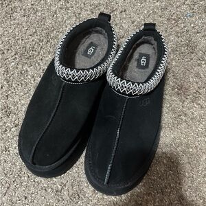 UGG Black Suede Slip-On Shoes